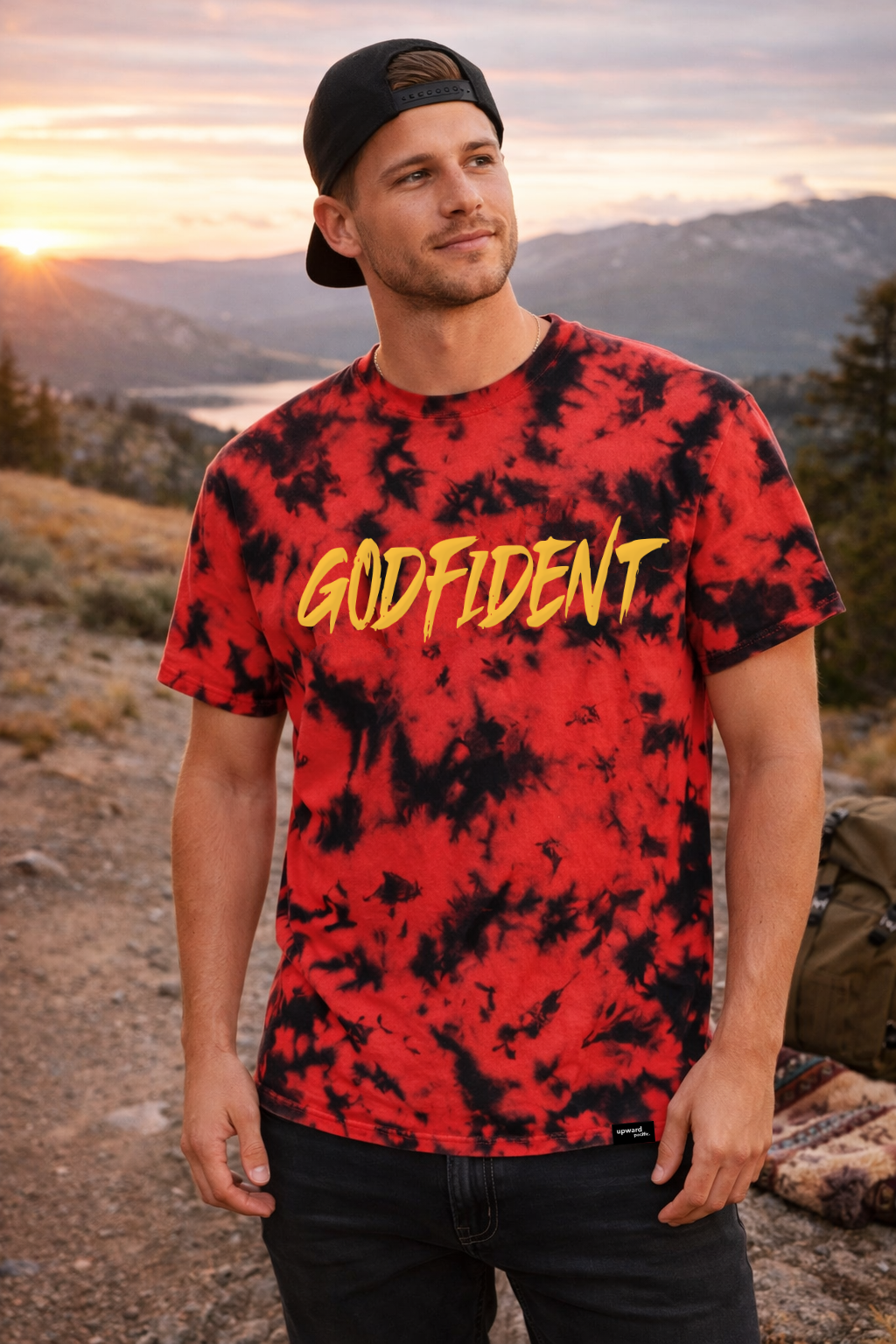 🔥 GODFIDENT CRYSTAL WASH TEE — Stand Out. Stay Unshaken. | Upward Pacific